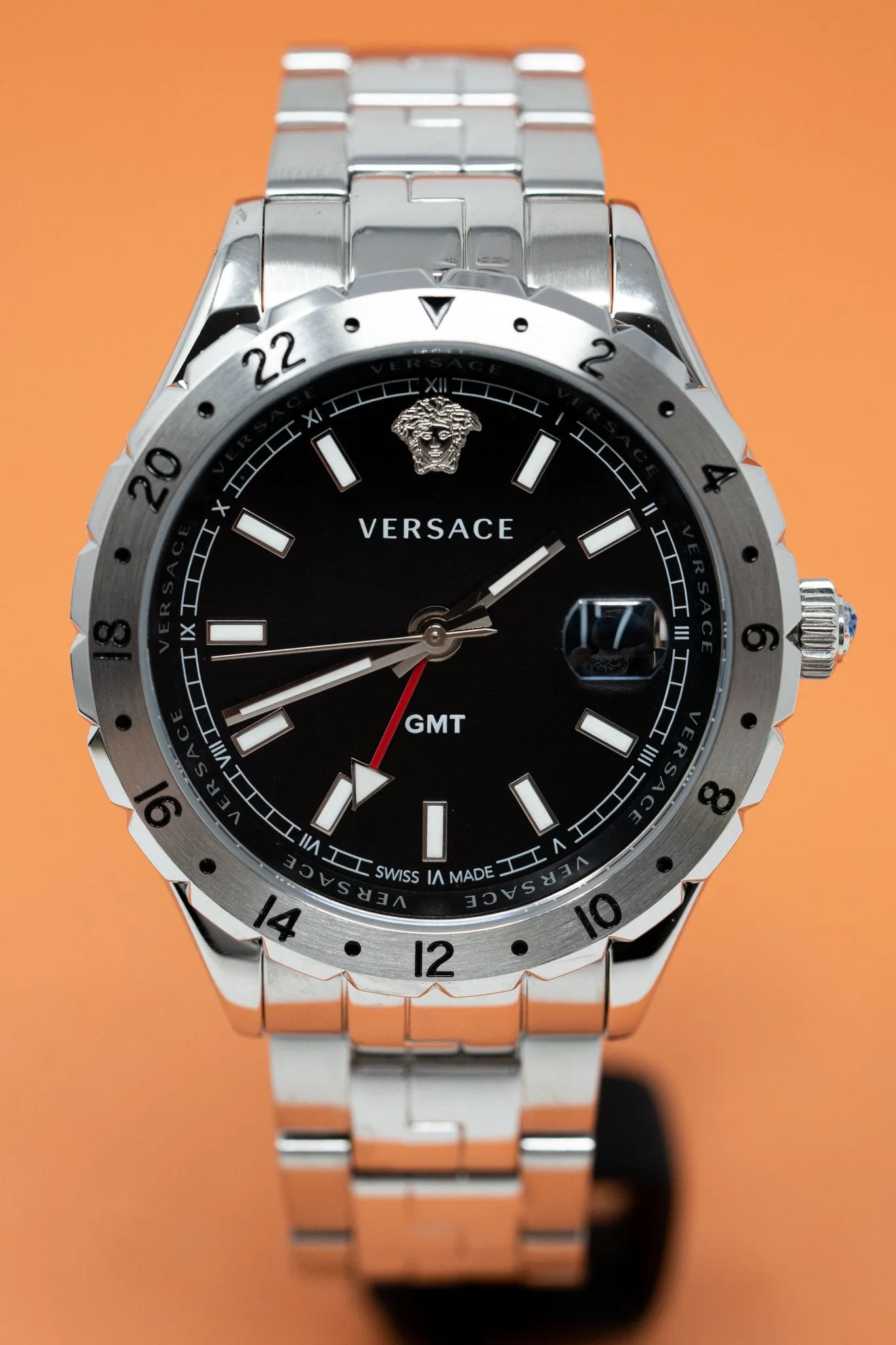 Versace Men's Watch Hellenyium GMT Black Bracelet V11020015