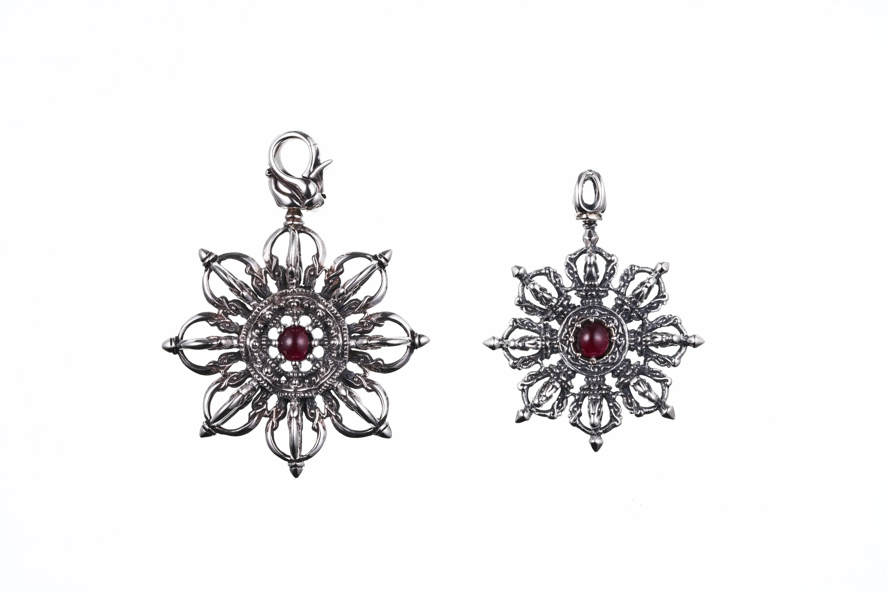 Wheel Dorje : S (Garnet) : Necklace Chain Set