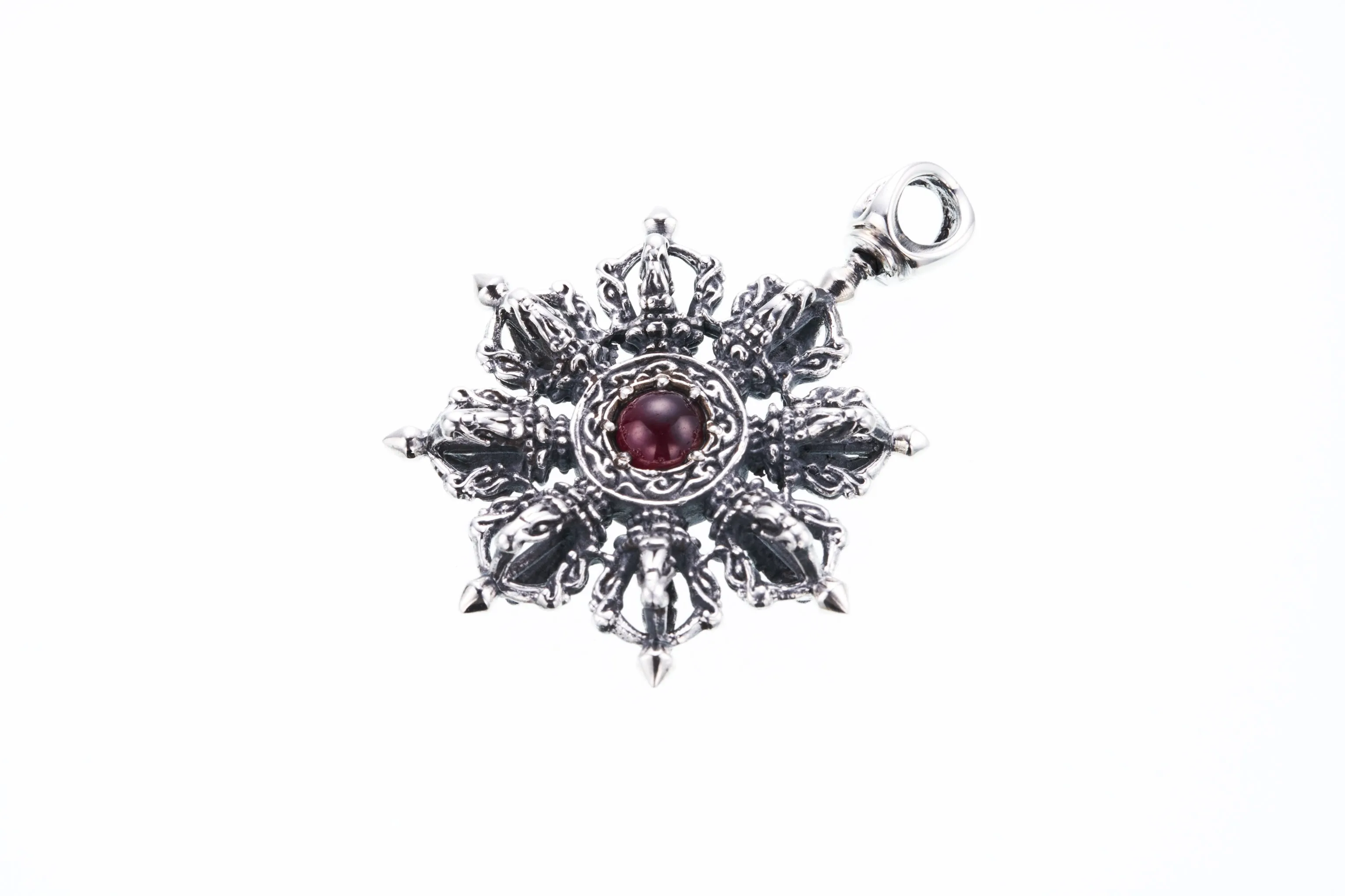 Wheel Dorje : S (Garnet) : Necklace Chain Set