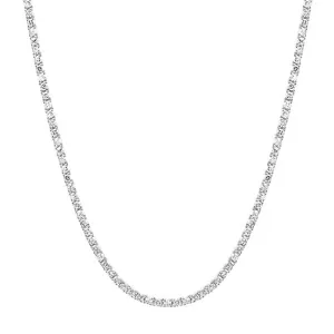 White Gold 4-Prong Diamond Tennis Necklace